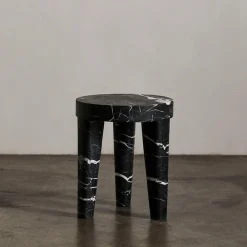 Ottomans & Stools|Side Tables<Kelly Wearstler tribute stool small NEROMARQUINA