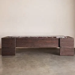 Desks<Kelly Wearstler truss desk SHOWNINWARMSTAINEDSANBLASTEDDOUGLASFIRWITHROSSOLEVANTO