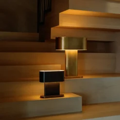 Table<Kelly Wearstler wyllis small table lamp NATURALBRASS