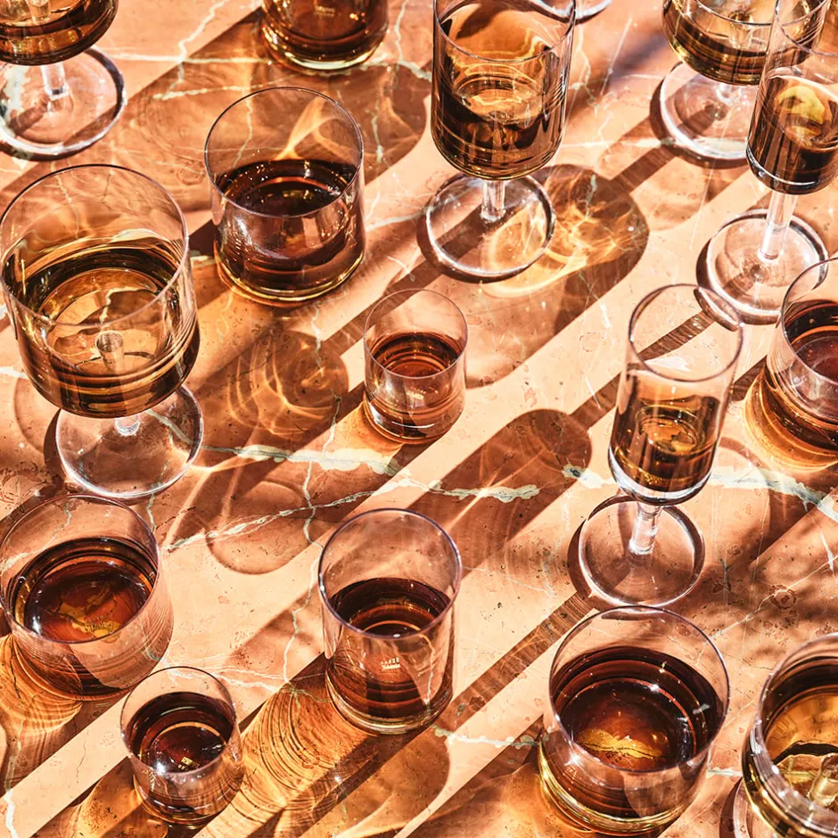 Entertaining|Zuma Collection<Kelly Wearstler zuma long drink, set of 4 STAINEDAMBER